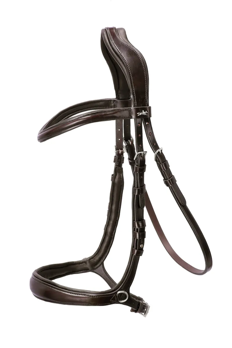 Schockemohle Equitus Theta Anatomical Bridle Espresso-Silver 3 Schockemohle Equitus Theta Anatomical Bridle Espresso-Silver