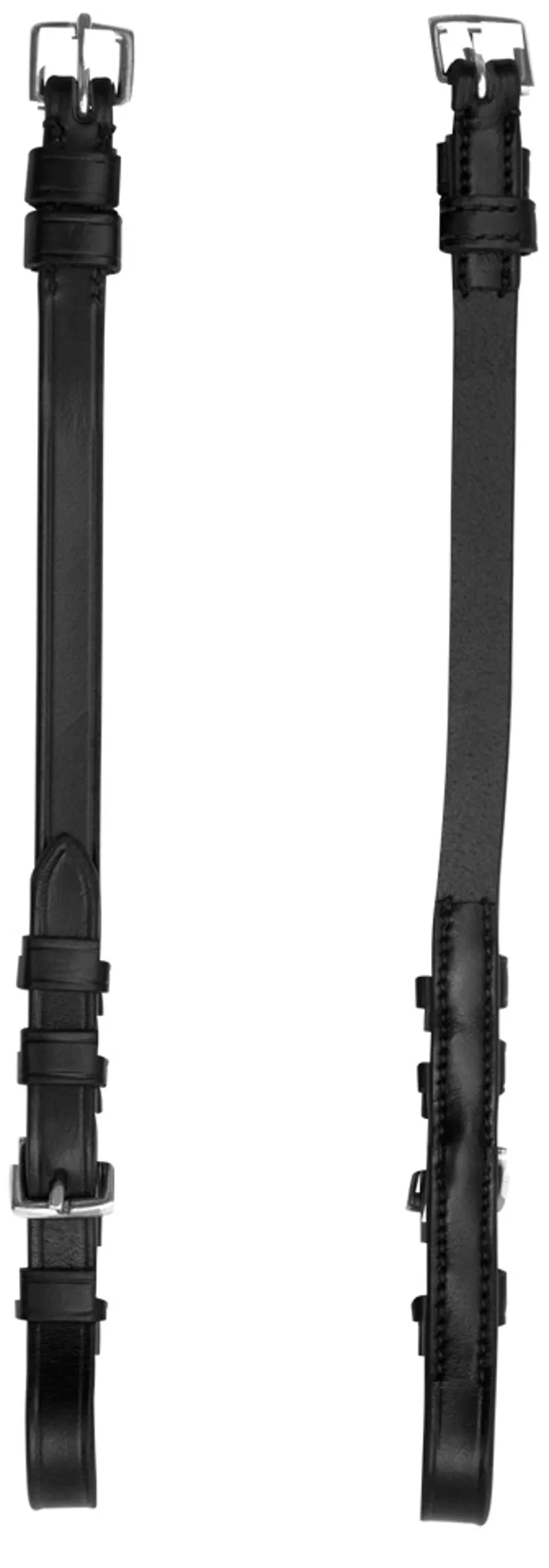 Schockemohle Cheek Pieces With Buckles Black-Silver 3 Schockemohle Cheek Pieces With Buckles Black-Silver