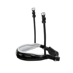 Schockemohle Venice Noseband Black-Patent-White-Silver