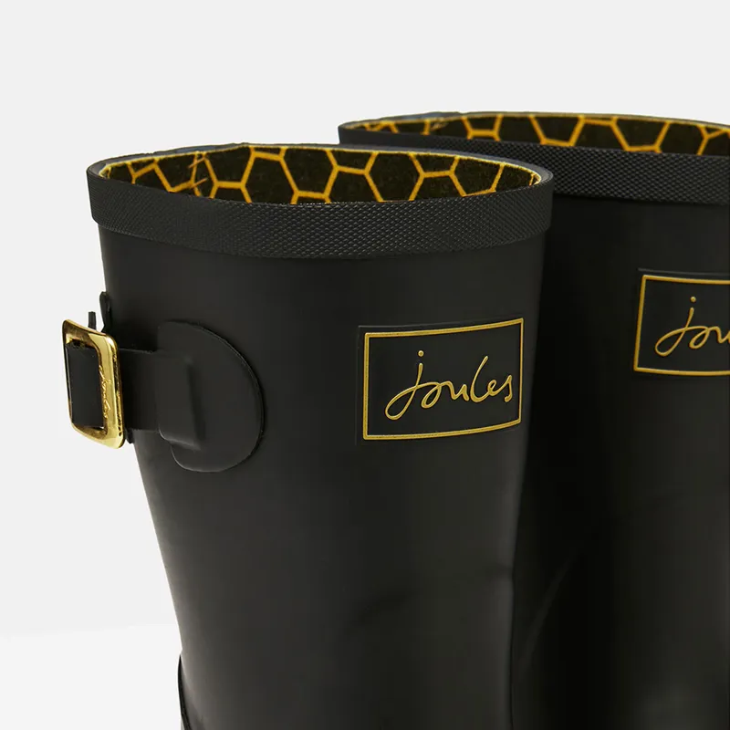 Joules Molly Printed Welly - Gold Etched Bee 5 Joules Molly Printed Welly - Gold Etched Bee - Image 3