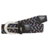 Schockemohle Sporty Logo Belt - Black-Cognac-Azure -Equestrian Supplies Shop 2150 00341 SportyBelt black cognac azur