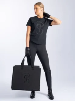 PS Of Sweden Signe Short Sleeve Top - Black -Equestrian Supplies Shop 2231 038 99020B