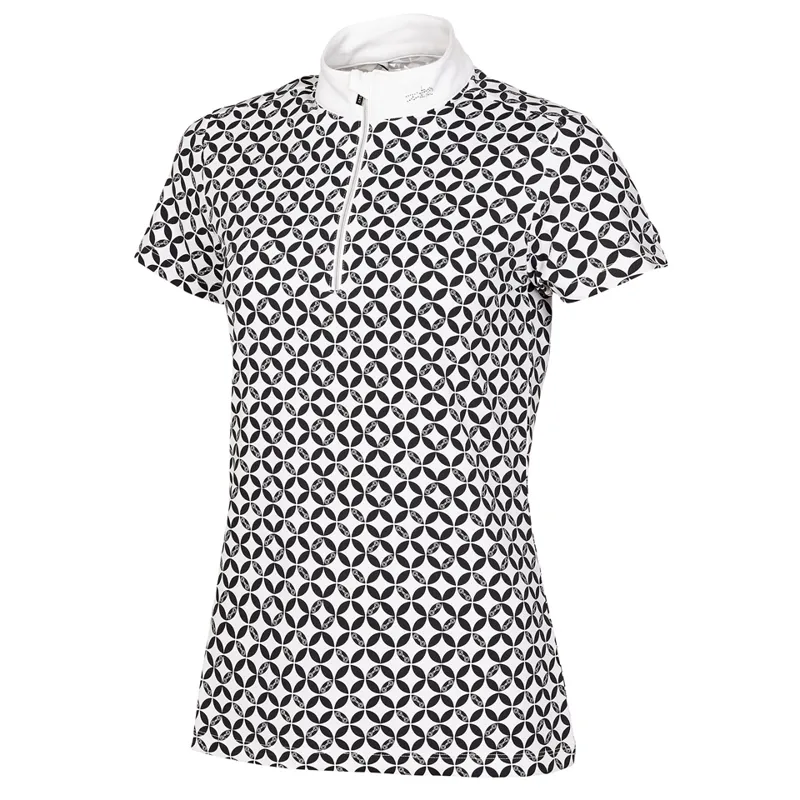 Schockemohle Louisa Functional Show Shirt White-Dark Blue 3 Schockemohle Louisa Functional Show Shirt White-Dark Blue