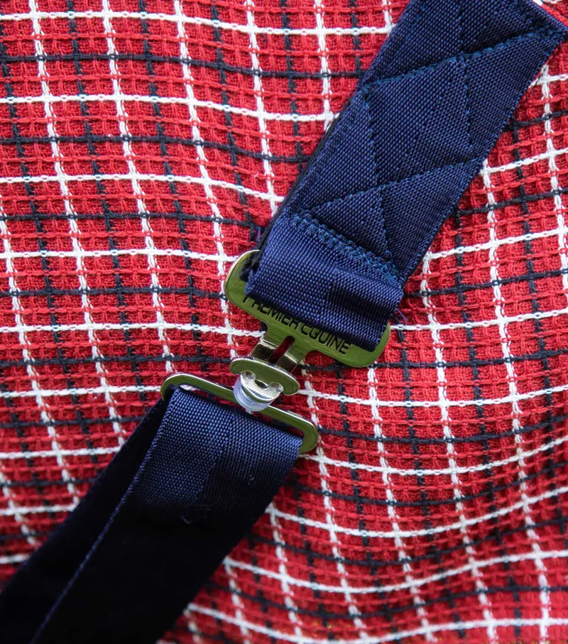 Premier Equine 3D Waffle Cooler Rug Red 6 Premier Equine 3D Waffle Cooler Rug Red - Image 4