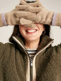 Joules Women's Eloise Knitted Glove - Oat Marl 7 Joules Women's Eloise Knitted Glove - Oat Marl -Equestrian Supplies Shop 589164s5