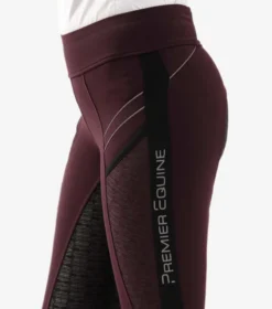 Premier Equine Astrid Girls Full Seat Gel Pull On Riding Tights Wine -Equestrian Supplies Shop Astrid Kids Full Seat Gel Pull On Riding Tights Wine 5