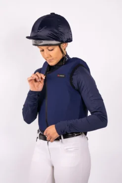 Racesafe Body Protector Cover Adults Navy 10 Racesafe Body Protector Cover Adults Navy -Equestrian Supplies Shop BP Cover Worn