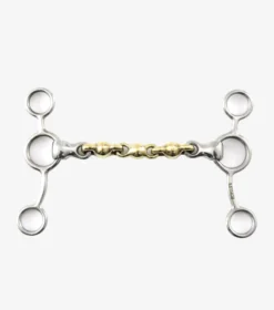 Premier Equine Brass Alloy Tom Thumb Bit With Waterford Mouth