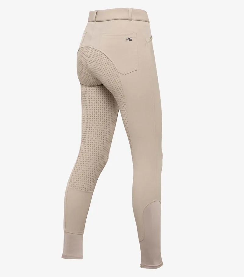 Premier Equine Brava Girls Full Seat Gel Riding Breeches Beige 4 Premier Equine Brava Girls Full Seat Gel Riding Breeches Beige - Image 2