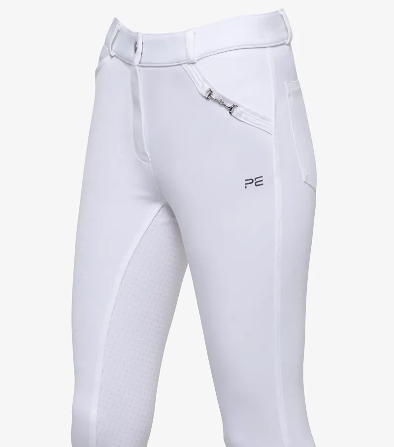 Premier Equine Brava Girls Full Seat Gel Riding Breeches White 6 Premier Equine Brava Girls Full Seat Gel Riding Breeches White - Image 4
