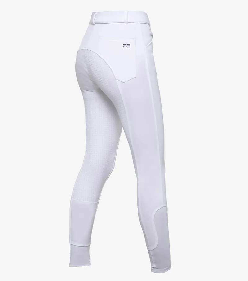 Premier Equine Brava Girls Full Seat Gel Riding Breeches White 4 Premier Equine Brava Girls Full Seat Gel Riding Breeches White - Image 2