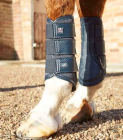 Premier Equine Carbon Air-Tech Single Locking Brushing Boots Navy