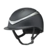 Charles Owen Halo Hat Black Matt / Platinum -Equestrian Supplies Shop Charles Owen Halo Riding Hat Black Matt Platinum 1