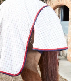 Premier Equine Combo Cotton Sheet Red Check 12 Premier Equine Combo Cotton Sheet Red Check -Equestrian Supplies Shop Combo Cotton Stable Sheet Red Check 5