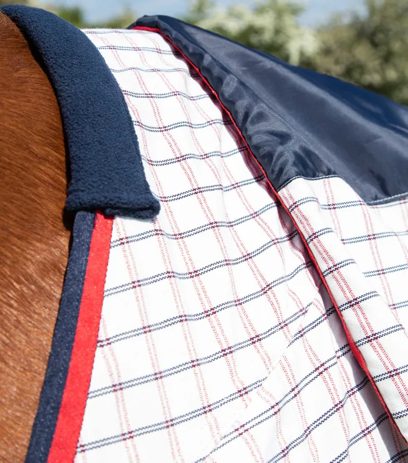 Premier Equine Combo Cotton Sheet Red Check 8 Premier Equine Combo Cotton Sheet Red Check - Image 6