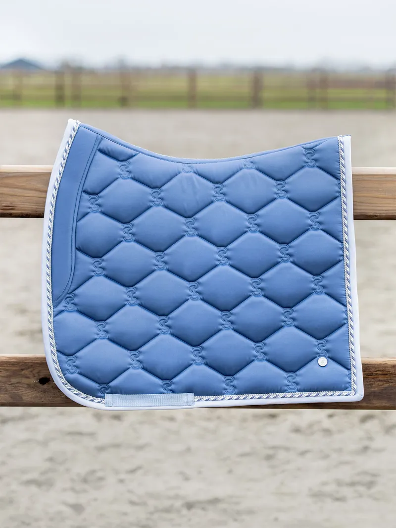 Ps Of Sweden Signature Dressage Saddle Pad - Dove Blue - Full 3 Ps Of Sweden Signature Dressage Saddle Pad - Dove Blue - Full