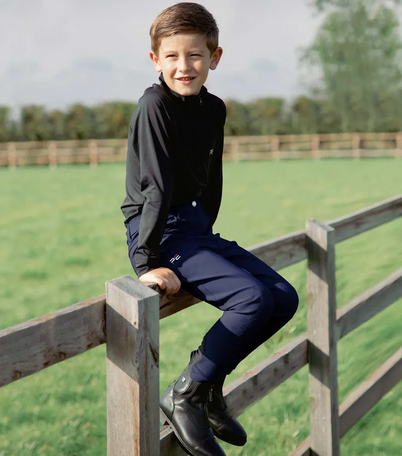 Premier Equine Derby Boys Riding Breeches Navy 5 Premier Equine Derby Boys Riding Breeches Navy - Image 3