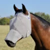 Cashel Long Fly Mask In Grey -Equestrian Supplies Shop EQUINE Cashel U LongFlyMask Grey