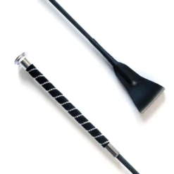 KM Elite Short Jump Whip W/Felt/Crystal Grip In Black