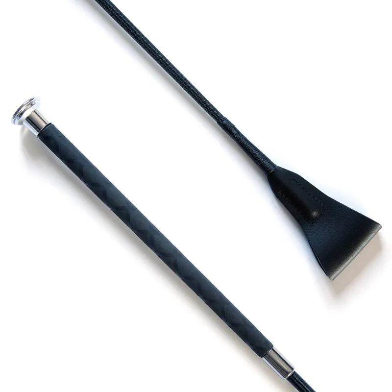 KM Elite Short Jump Whip W/X Rubber Grip In Black 3 KM Elite Short Jump Whip W/X Rubber Grip In Black