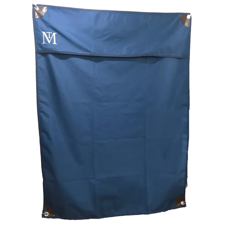 Mark Todd Deluxe Stable Door Drape In Navy/Brown 3 Mark Todd Deluxe Stable Door Drape In Navy/Brown