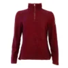 Mark Todd Womens Half Zip Fleece Top In Burgundy -Equestrian Supplies Shop EQUINE MarkTodd W HalfZipFleece Burgundy