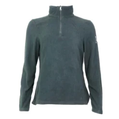 Mark Todd Womens Half Zip Fleece Top In Grey