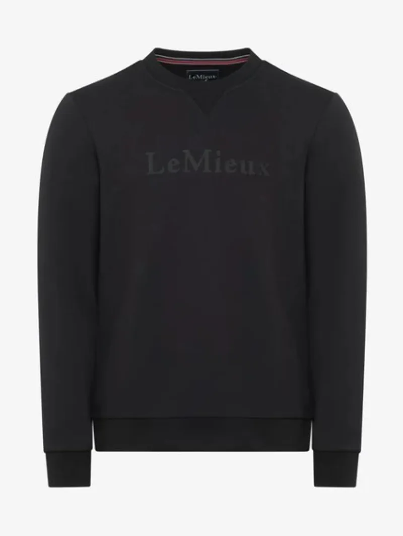 LeMieux Mens Elite Crew Sweatshirt Black 3 LeMieux Mens Elite Crew Sweatshirt Black