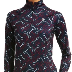 Ariat Women's Lowell 2.0 1/4 Zip Baselayer Team Print -Equestrian Supplies Shop F21 WMS ENGL 10037375 detail01