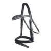 GFS Crystal Flash Bridle With Rubber Reins - Black 2 GFS Crystal Flash Bridle With Rubber Reins - Black -Equestrian Supplies Shop GFS Crystal Flash Bridle with RReins 2