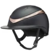 Charles Owen Halo Luxe Hat Black Matt / Rose Gold Wide Peak -Equestrian Supplies Shop Halo20Luxe20Black20Matt20Rose20Gold