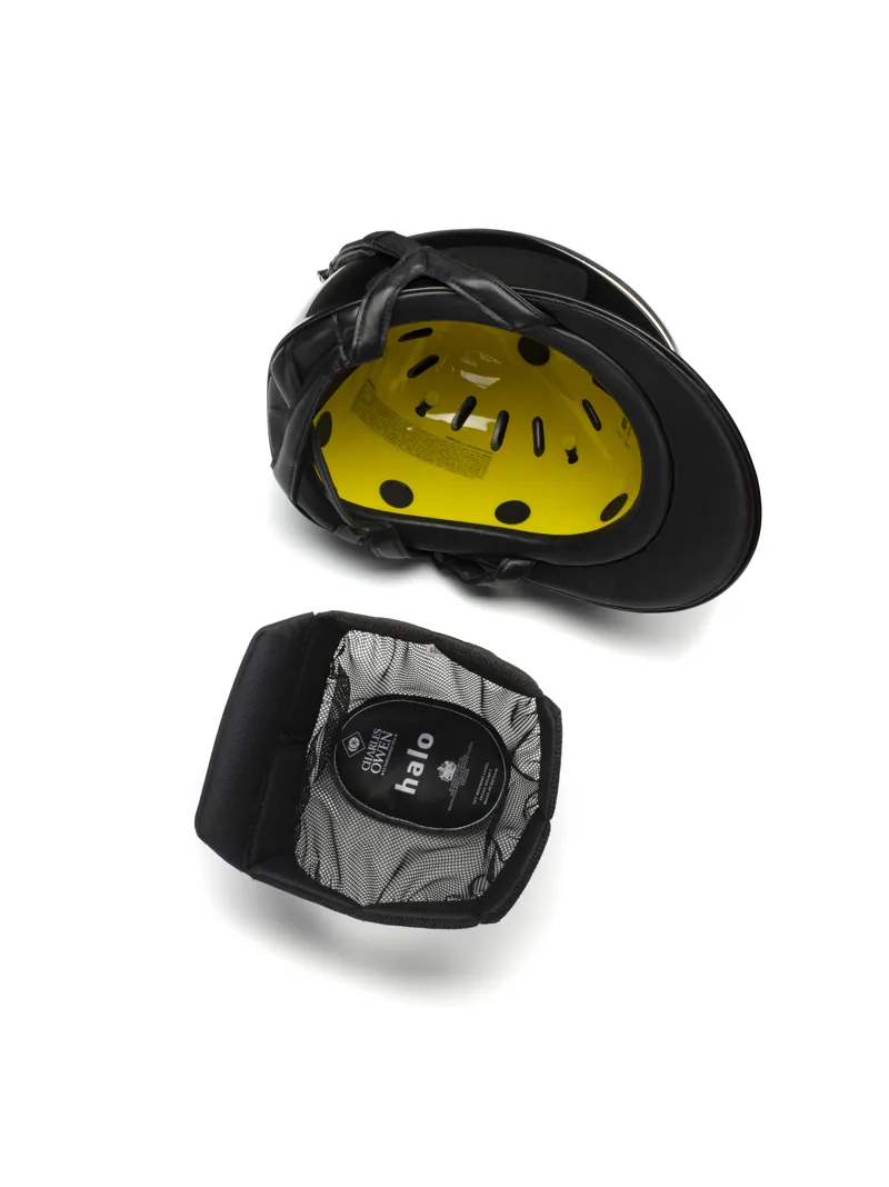 Charles Owen Halo Hat With MIPS - Black Matt / Black Gloss 4 Charles Owen Halo Hat With MIPS - Black Matt / Black Gloss - Image 2