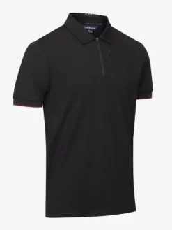 LeMieux Mens Elite Zip Polo Shirt Black 11 LeMieux Mens Elite Zip Polo Shirt Black -Equestrian Supplies Shop IT03167 product menselitezippolo black 3