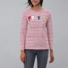 Joules Harbour Luxe Long Sleeve Jersey Top Cream Red Stripe UK8 2 Joules Harbour Luxe Long Sleeve Jersey Top Cream Red Stripe UK8 -Equestrian Supplies Shop Joules Harbour Luxe Long Sleeve Jersey Top 1