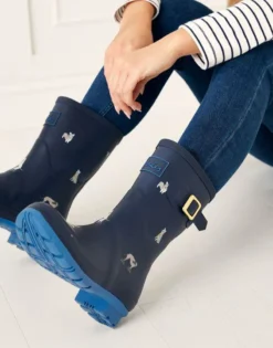 Joules Molly Mid Height Printed Wellies Navy Dogs 10 Joules Molly Mid Height Printed Wellies Navy Dogs -Equestrian Supplies Shop Joules Molly Mid Height Dog Printed Wellies Navy Dogs 1