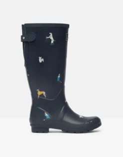 Joules Welly Print With Adjustable Back Gusset Navy Dogs 10 Joules Welly Print With Adjustable Back Gusset Navy Dogs -Equestrian Supplies Shop Joules Welly Print With Adjustable Back Gusset Navy Dogs 1