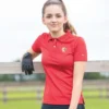 Premier Equine Junior Unisex Riding Polo Shirt Red -Equestrian Supplies Shop Kids Unisex Pro Polo Shirt Red 2