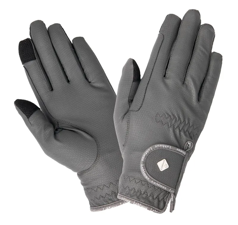 LeMieux Classic Riding Gloves Grey 3 LeMieux Classic Riding Gloves Grey