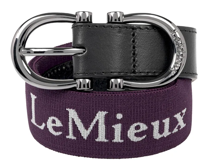 LeMieux Elasticated Belt Aubergine 3 LeMieux Elasticated Belt Aubergine