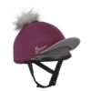 LeMieux Pom Hat Silk Plum -Equestrian Supplies Shop LeMieux Hat Silk Plum 1