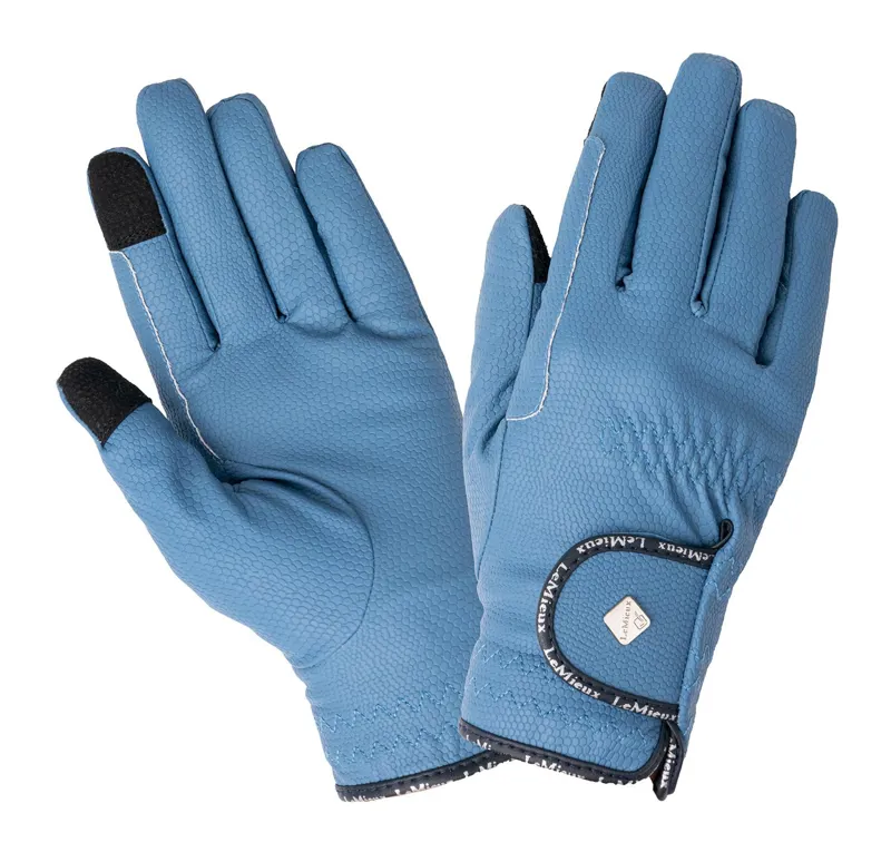 LeMieux Junior Classic Riding Gloves Ice Blue 3 LeMieux Junior Classic Riding Gloves Ice Blue