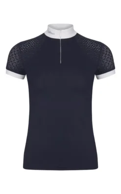 LeMieux Olivia Short Sleeve Show Shirt Navy