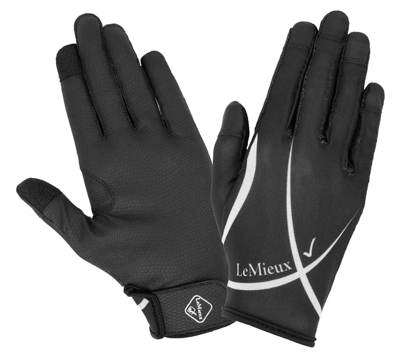 LeMieux Soleil Mesh Riding Gloves Black 3 LeMieux Soleil Mesh Riding Gloves Black