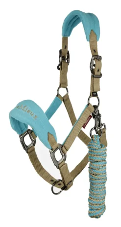 LeMieux Vogue Fleece Headcollar With Rope Azure