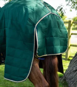 Premier Equine Lucanta 200g Stable Rug With Neck Cover Green -Equestrian Supplies Shop Lucanta Stable Green Image 6 RGB