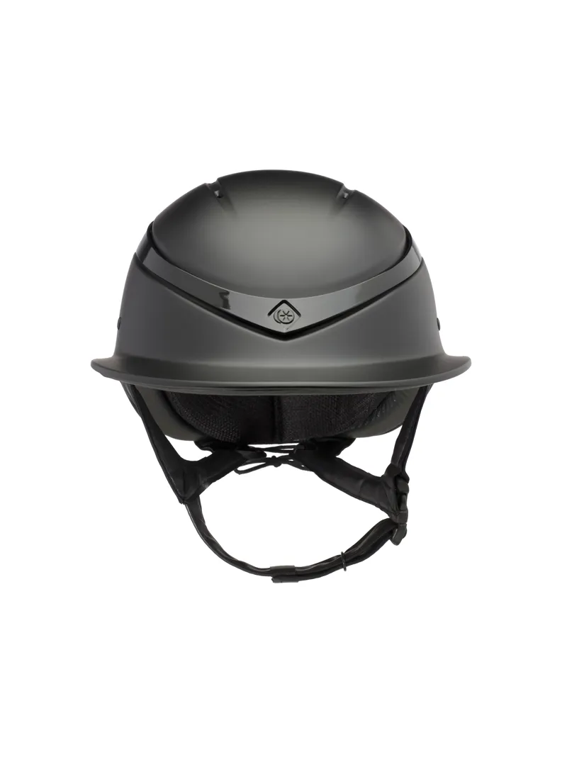 Charles Owen Luna Wide Peak Hat - Black Matt / Black Gloss 4 Charles Owen Luna Wide Peak Hat - Black Matt / Black Gloss - Image 2