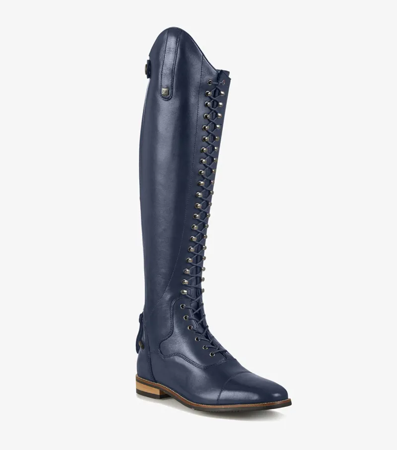 Premier Equine Maurizia Ladies Lace Front Tall Leather Riding Boots Navy 3 Premier Equine Maurizia Ladies Lace Front Tall Leather Riding Boots Navy