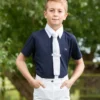 Premier Equine Mini Antonio Boy's Short Sleeve Show Shirt Navy 2 Premier Equine Mini Antonio Boy's Short Sleeve Show Shirt Navy -Equestrian Supplies Shop Mini Antonio Boys Short Sleeved Show Shirt Navy 1