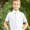 Premier Equine Mini Antonio Boy's Short Sleeve Show Shirt White 1 Premier Equine Mini Antonio Boy's Short Sleeve Show Shirt White -Equestrian Supplies Shop Mini Antonio Boys Short Sleeved Show Shirt White 1