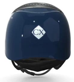 Charles Owen My Halo CX Custom Hat - Navy Crystal / Navy Gloss / Platinum Diamond Halo -Equestrian Supplies Shop My Halo CX Custom Riding Hat With MIPS Crystal Navy with Constellation Halo 4